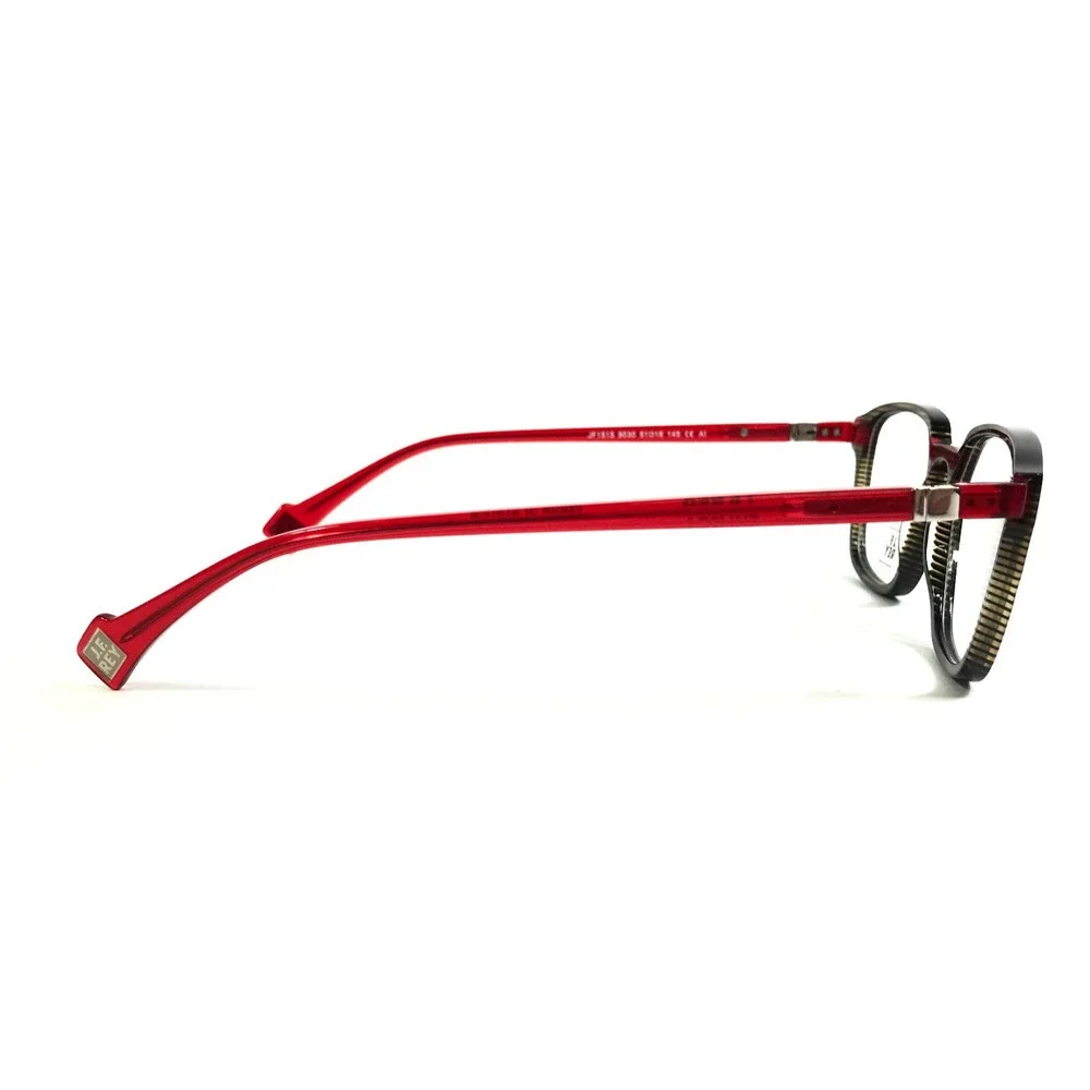 J. F. Rey Eyeglasses Frames JF1515 9030 Black Red Yellow Striped 51-18-145